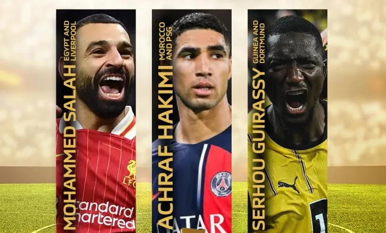 محمد صلاح يدخل حرب العمالقة مع حكيمي وجيراسي  للفوز بلقب أفضل لاعب أفريقي دولي
